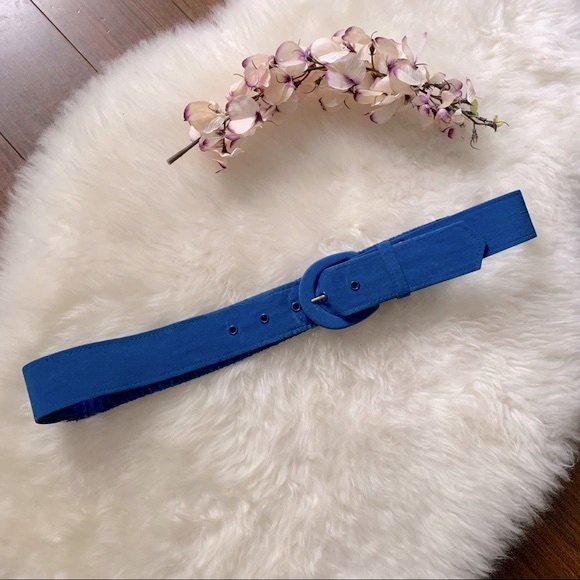 Vintage Royal Blue Belt, elastic belt (XS-M) - Picture 3 of 6